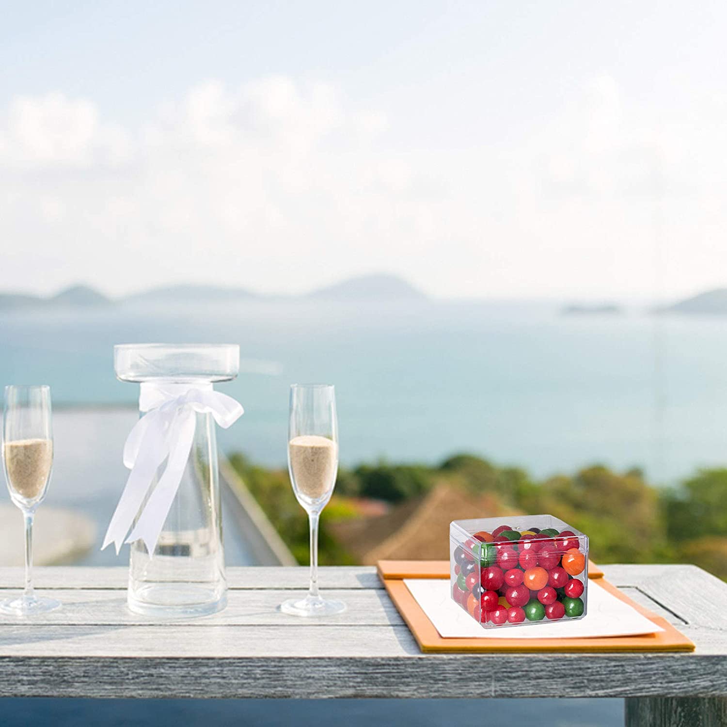 Clear Acrylic Boxes 3.5"X3.5"X2.5" 12 Pack